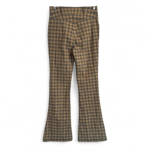 Chocolate USA Yellow Plaid Flare Pants Small - Picture 6 of 6